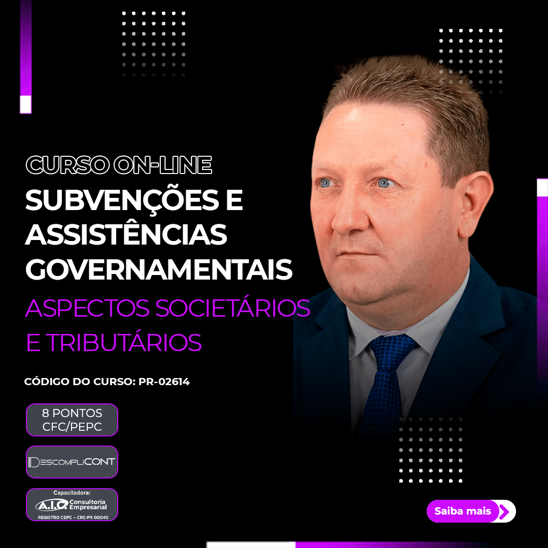 Edooke SUBVENÇÕES e ASSITÊNCIAS GOVERNAMENTAIS - ASPECTOS  SOCIETÁRIOS E TRIBUTÁRIOS